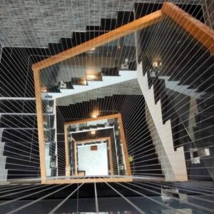 Lưới an toàn cầu thang nhà cao tầng