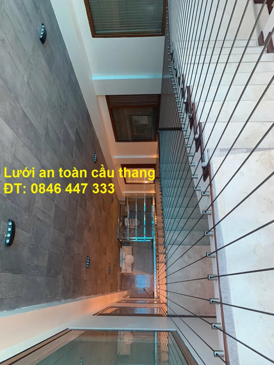 Lưới an toàn Cầu Thang cho nhà phố, biệt thự